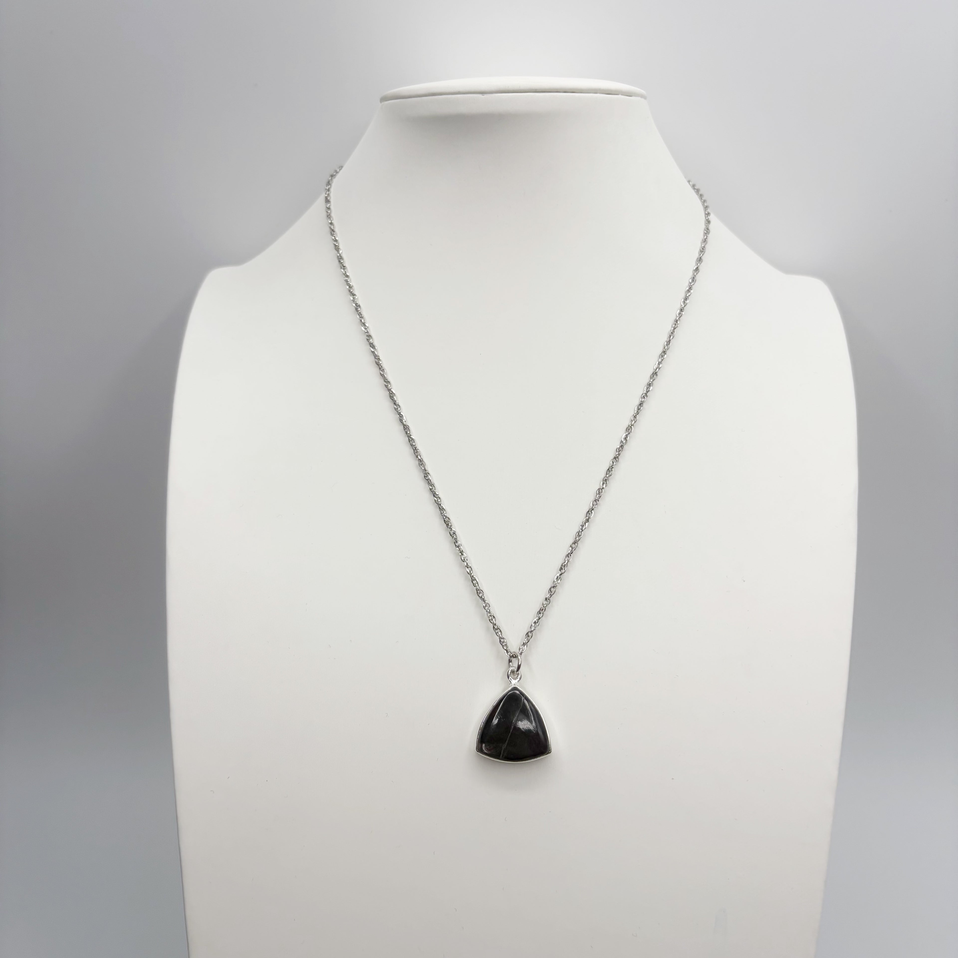 Ciondolo Iperstene Argento 925 - Triangolo piccolo