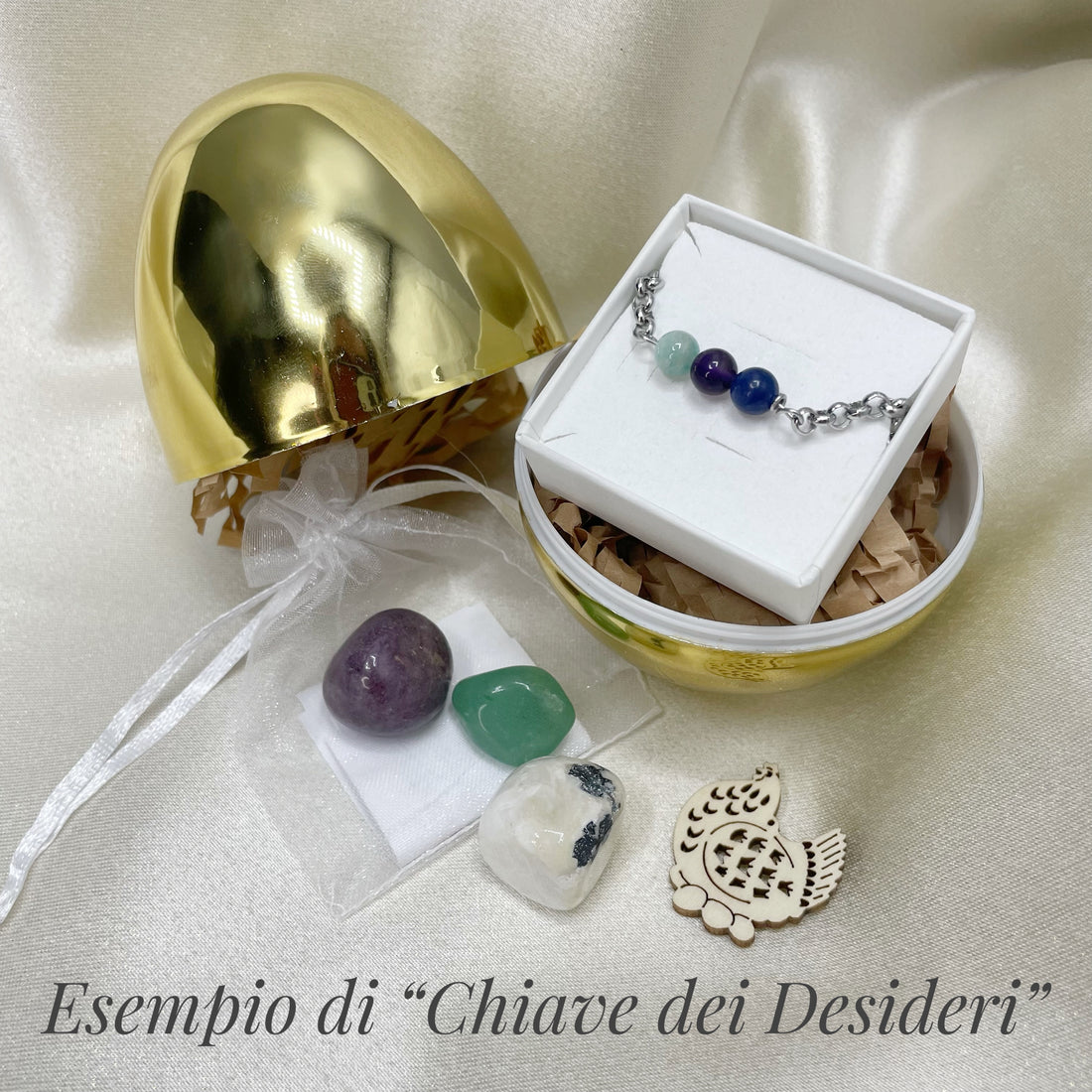 Uovo di Pasqua con Sorpresa - Bracciale e cristalli