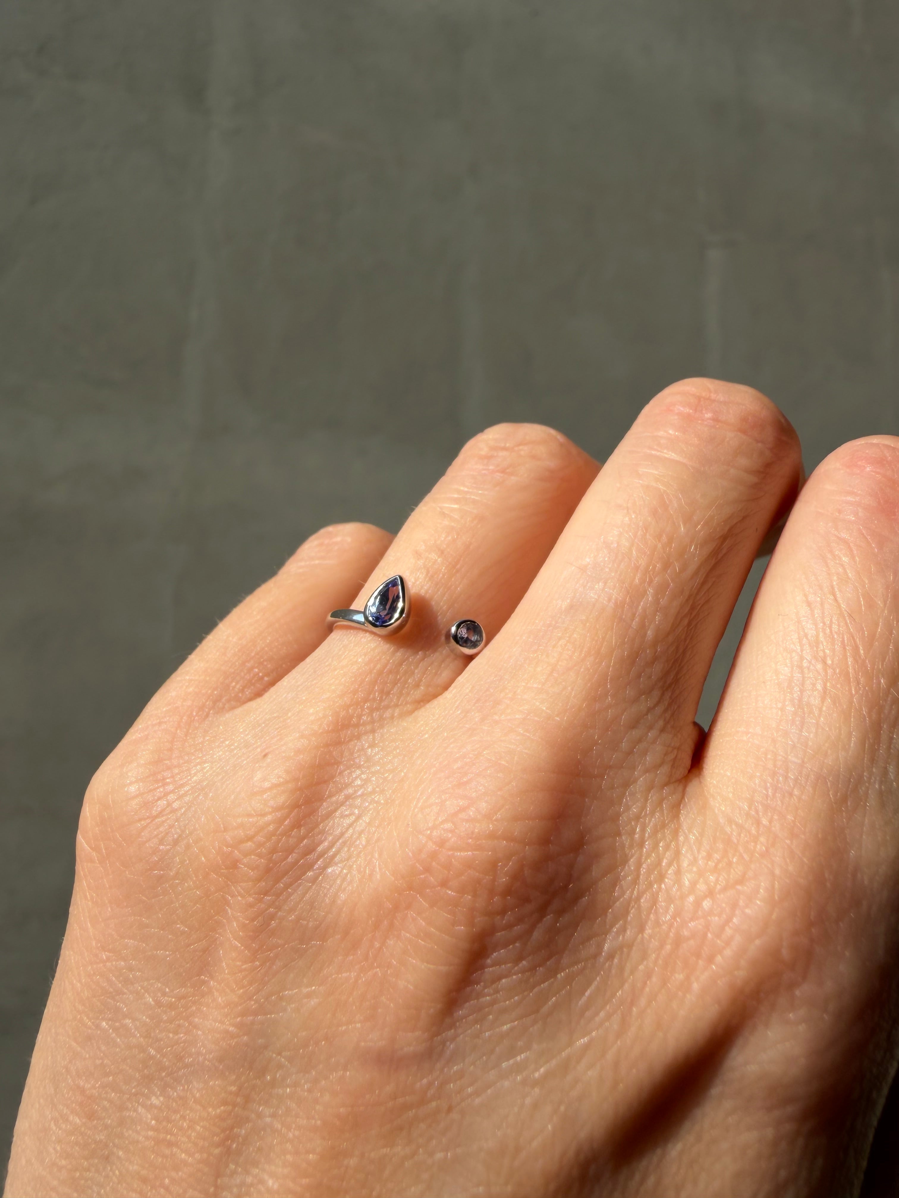 Anello Double Tanzanite - Argento 925