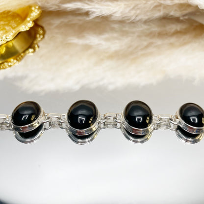 Bracciale Onice Ovale - Argento 925