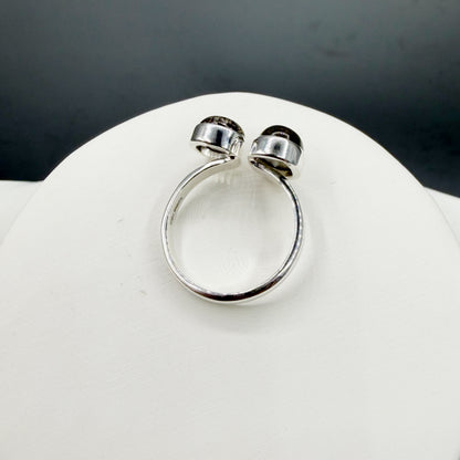 Anello Labradorite e Quarzo Tormalinato - Argento 925