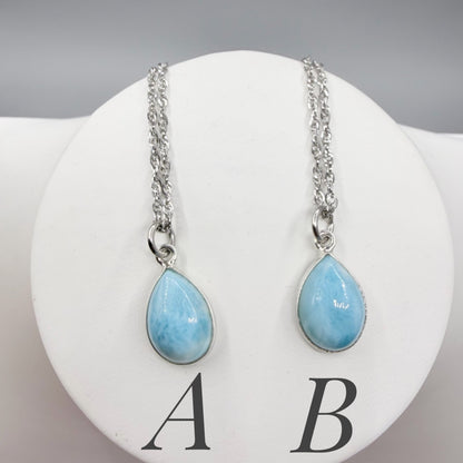 Ciondolo Larimar Argento 925 - Goccia piccola
