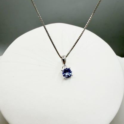 Ciondolo Punto Luce Tanzanite Argento 925 - Tondo