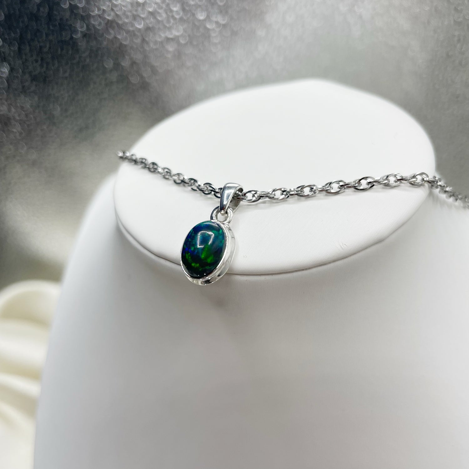 Ciondolo Opale Nero Chalama - Argento 925