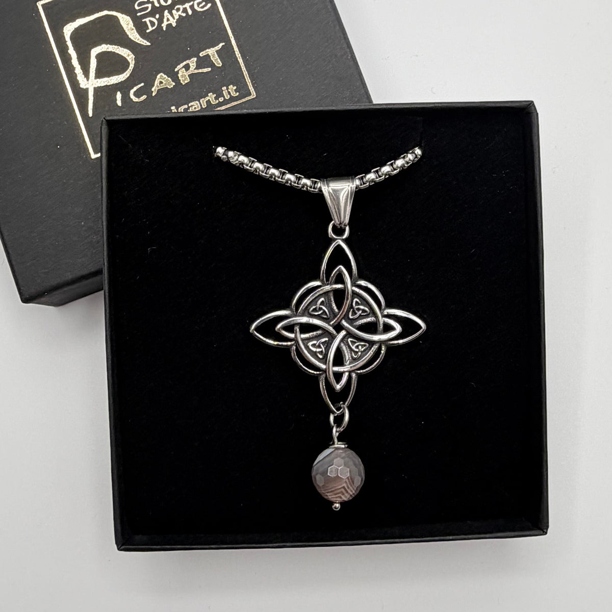 Collana Occhio di Shiva e Nodo della Strega: protezione da malocchio e invidia