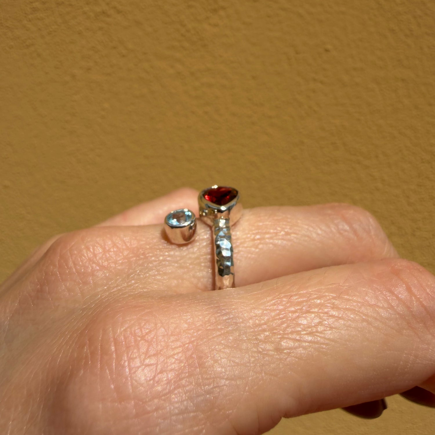 Anello Topazio e Granato - Argento 925