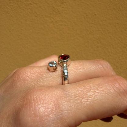 Anello Topazio e Granato - Argento 925