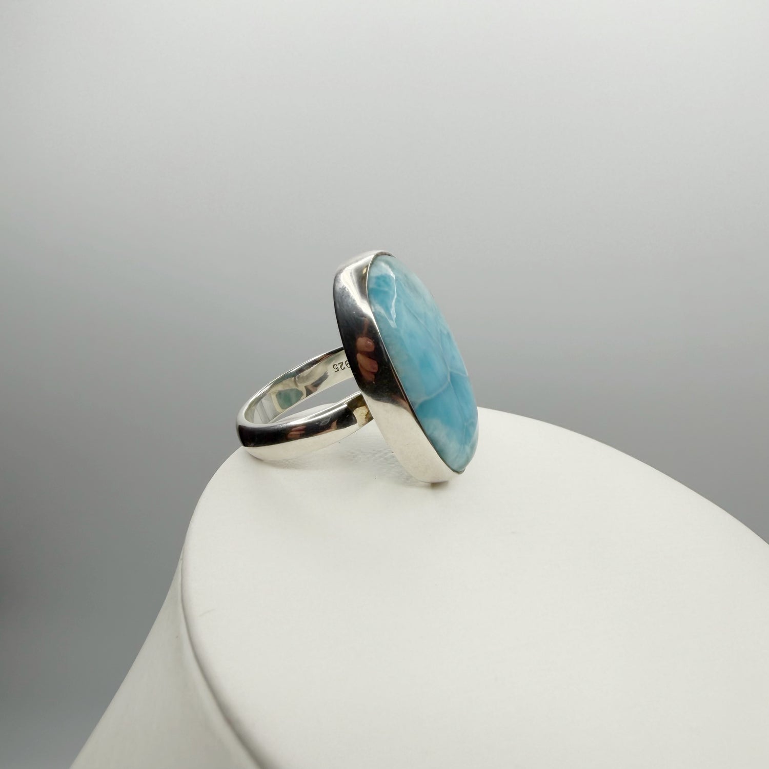 Anello Larimar Argento 925 - Ovale grande