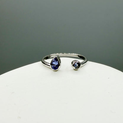 Anello Double Tanzanite - Argento 925