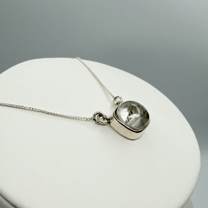 Collana Quarzo Tormalinato - Argento 925