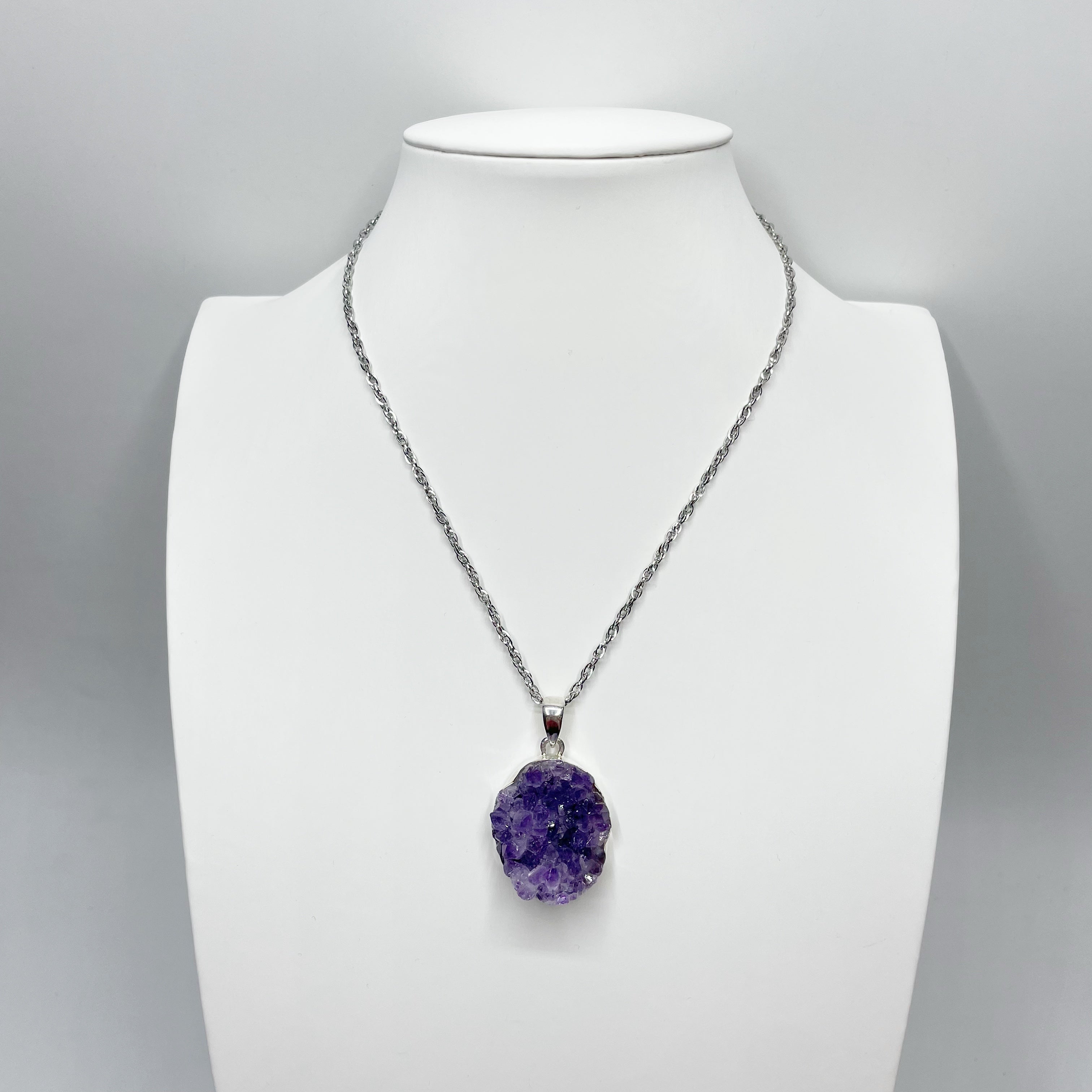 Ciondolo Ametista Grezza - Argento 925