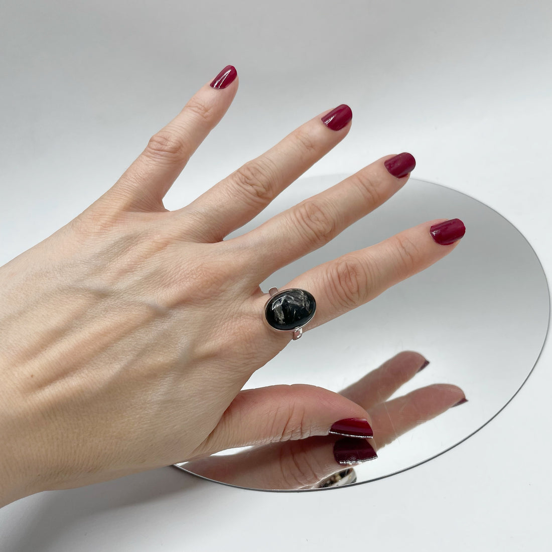Anello Serafinite nera - Argento 925
