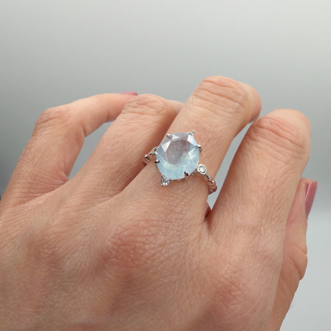 Anello Princess Acquamarina e Argento 925