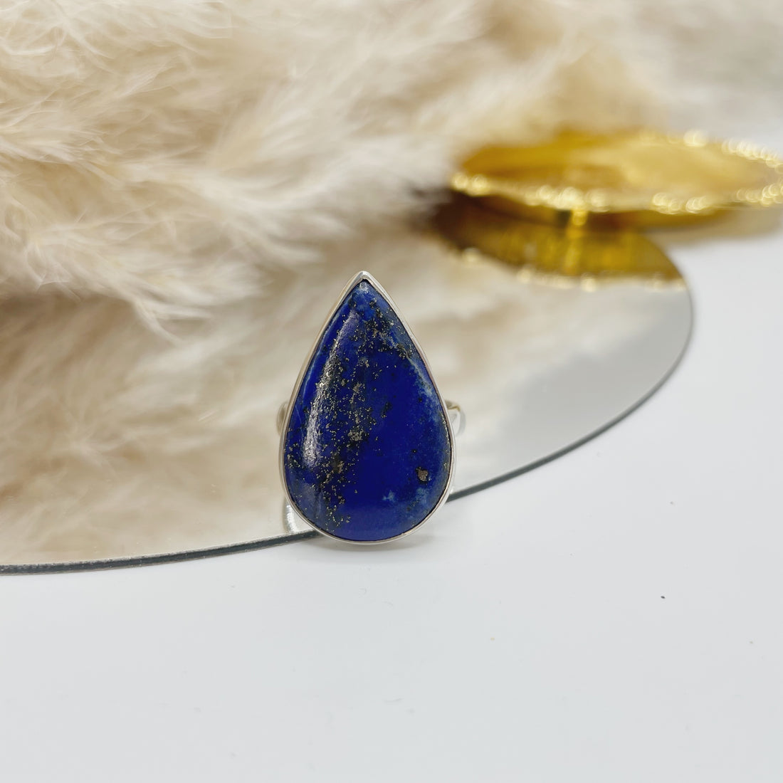 Anello Lapislazzuli a Goccia - Argento 925