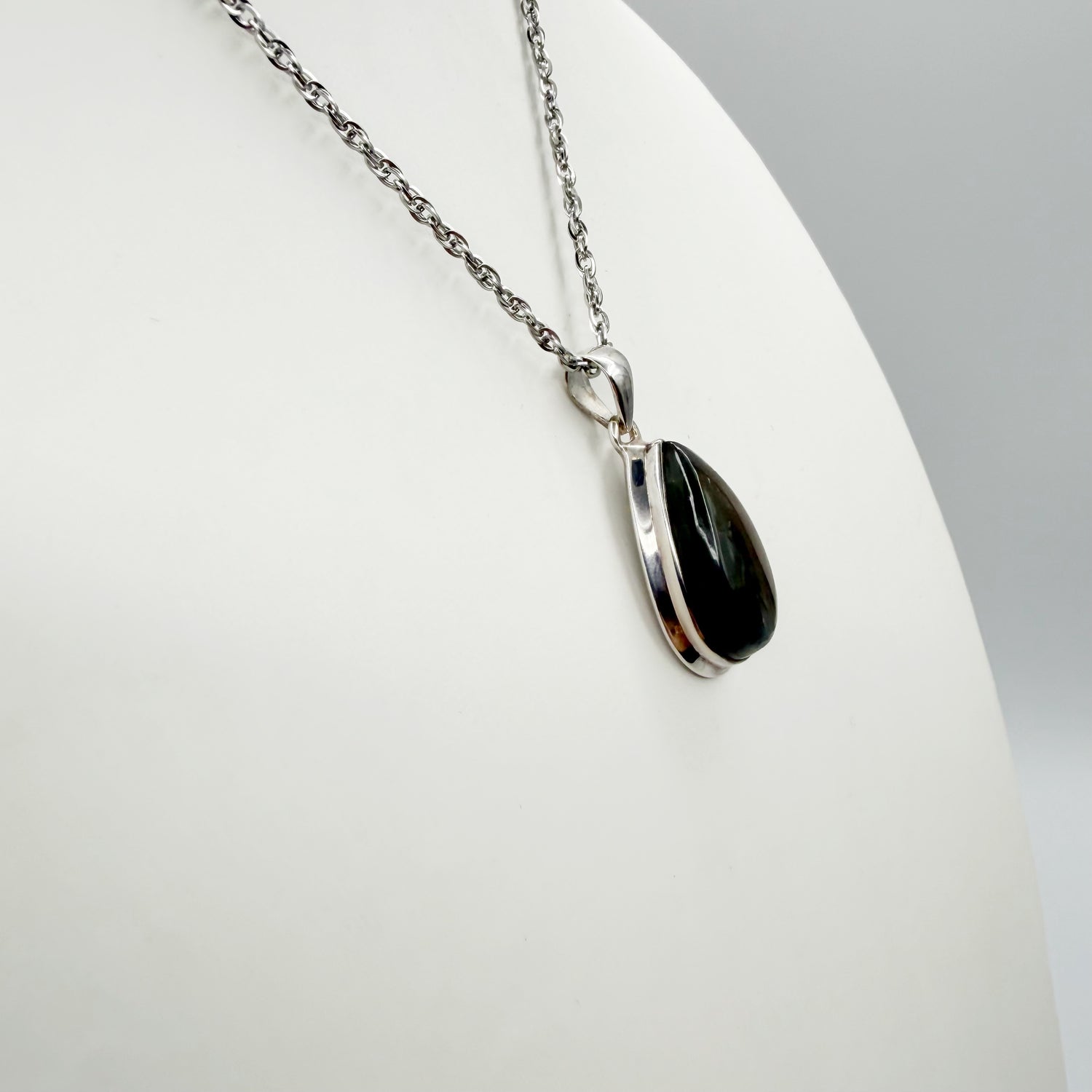 Ciondolo Labradorite Viola - Argento 925 - a goccia