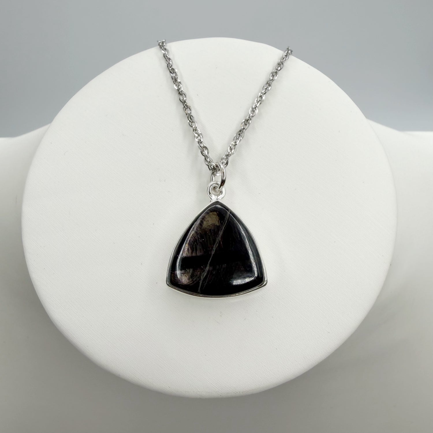 Ciondolo Iperstene Argento 925 - Triangolo piccolo