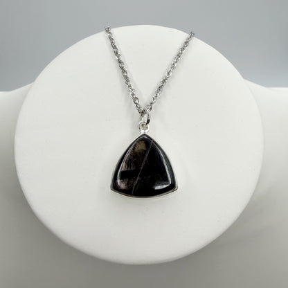 Ciondolo Iperstene Argento 925 - Triangolo piccolo