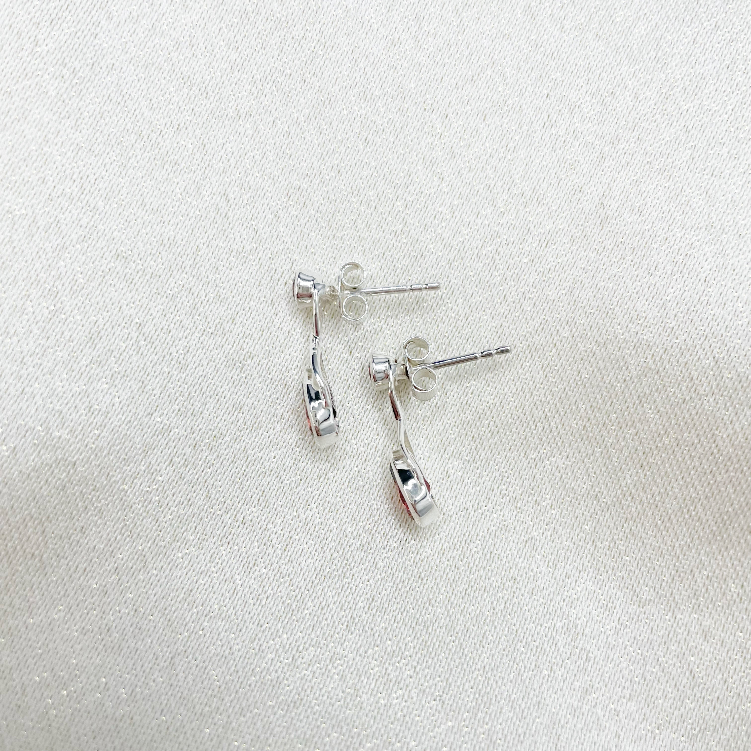 Orecchini Double Granato - Argento 925