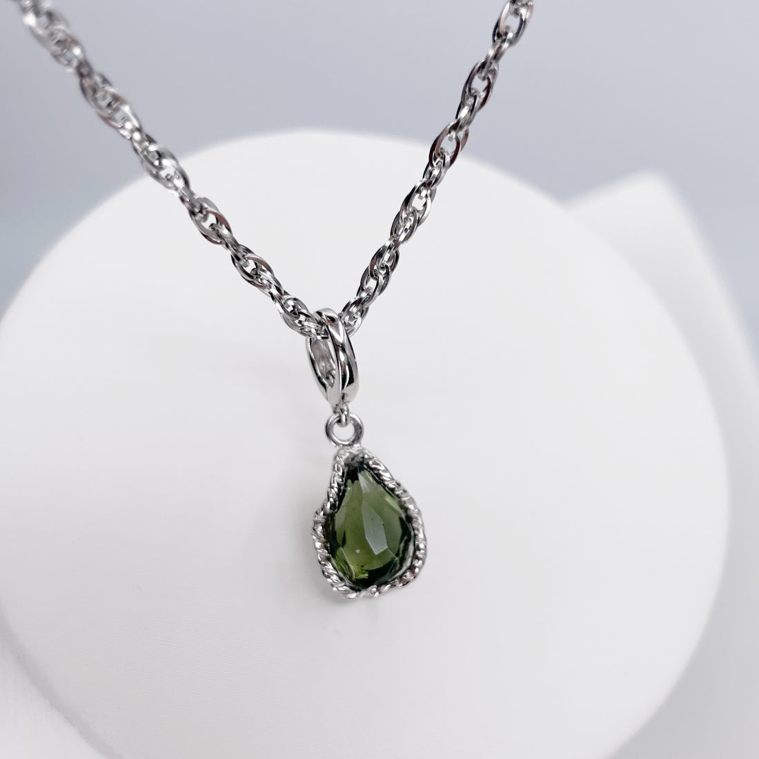 Ciondolo Moldavite e Argento 925