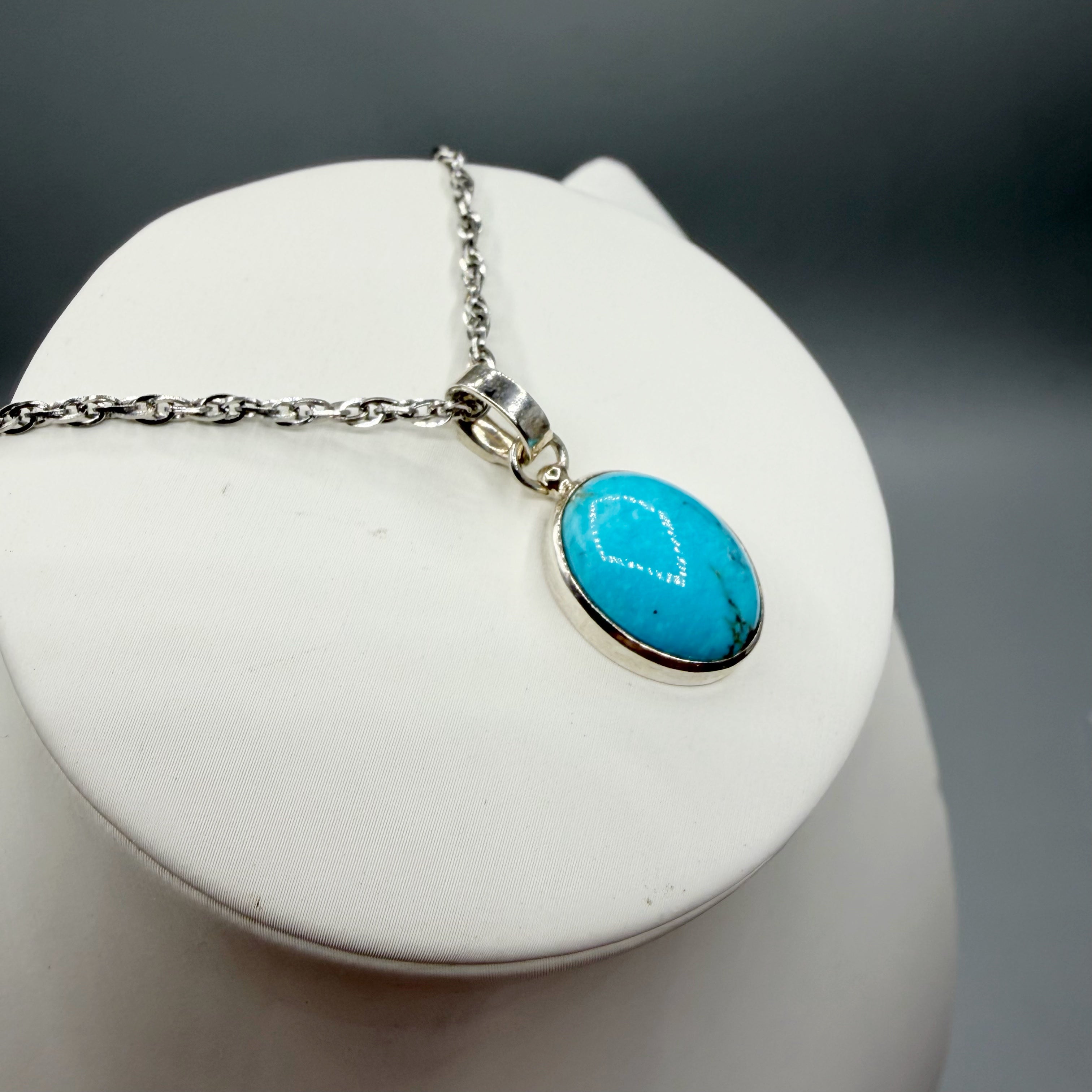 Ciondolo Turchese Naturale - Argento 925