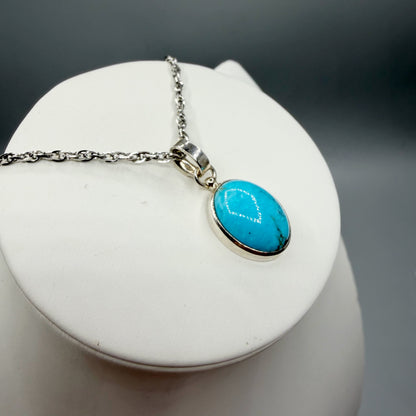 Ciondolo Turchese Naturale - Argento 925