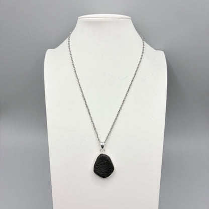Ciondolo Tektite e Argento 925