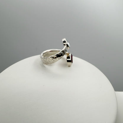 Anello Acquamarina e Granato - Argento 925