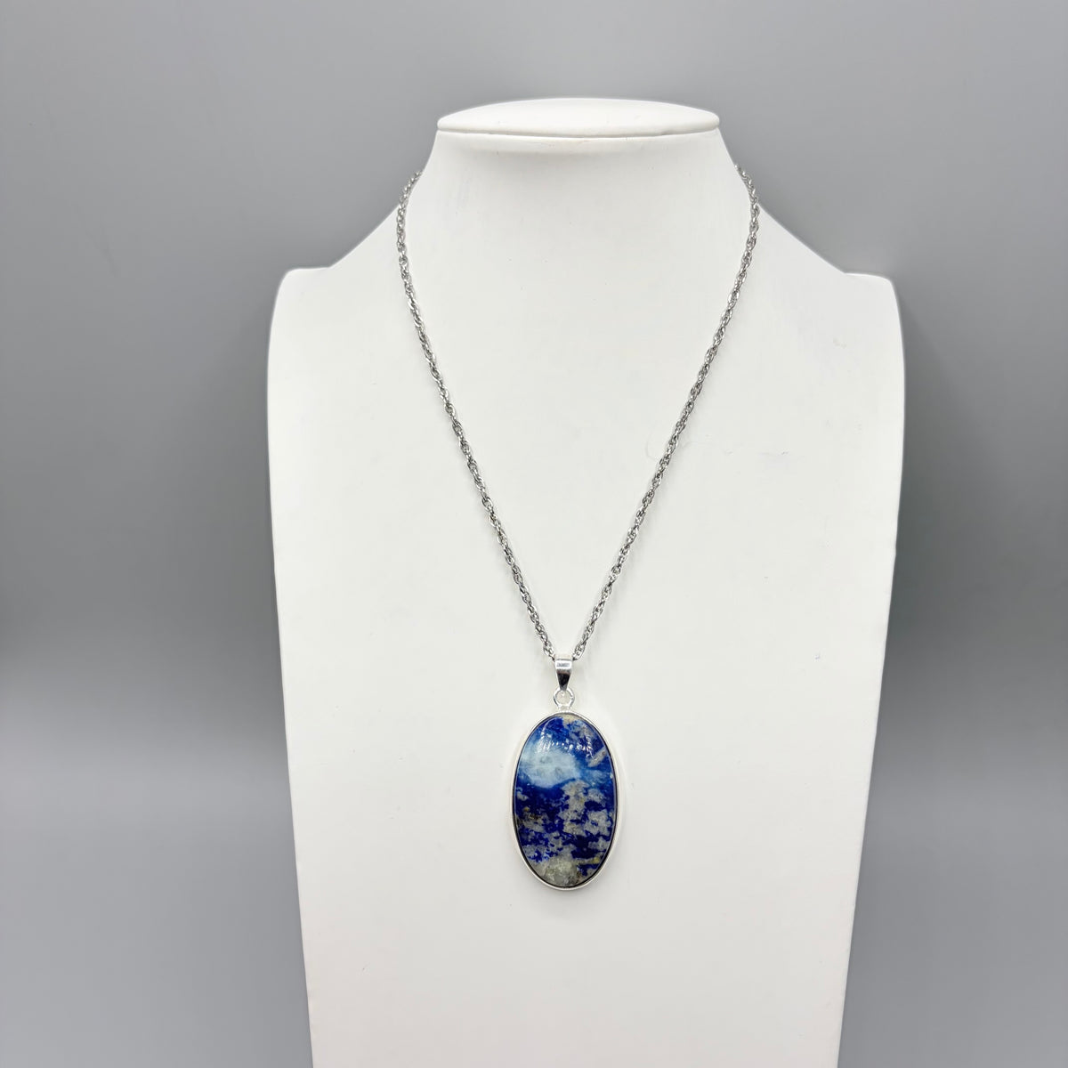 Ciondolo Afghanite e Argento 925 - Ovale