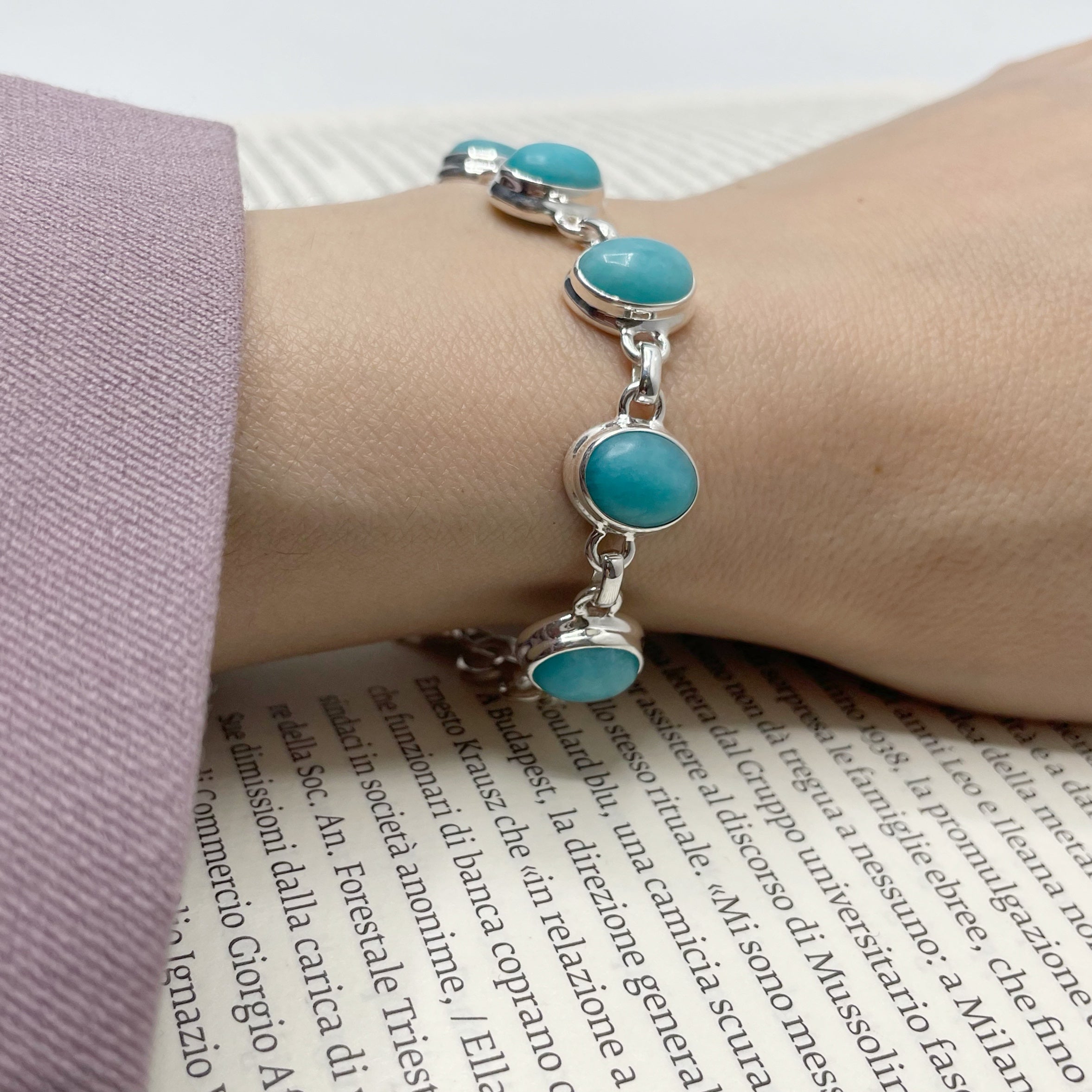 Bracciale Amazzonite e Argento 925