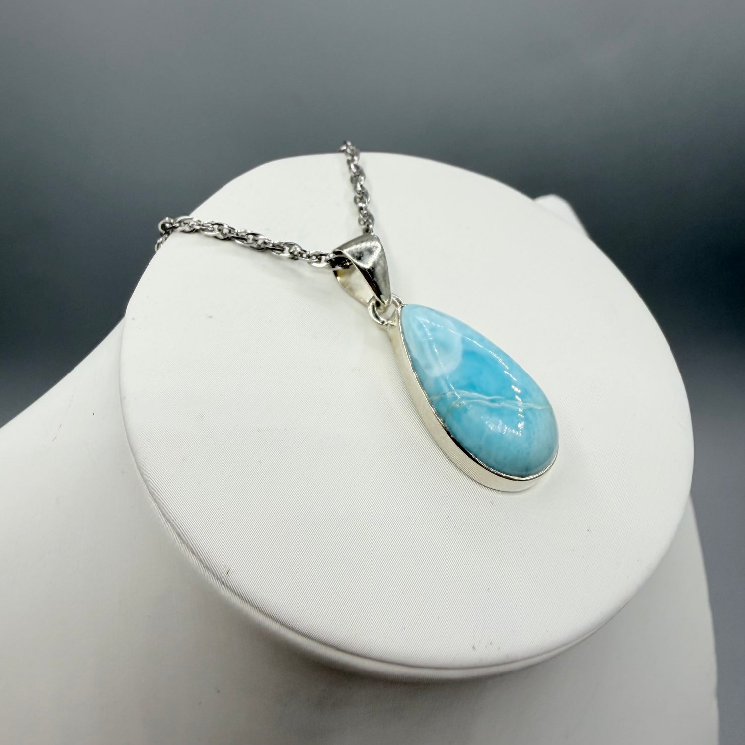 Ciondolo Larimar Argento 925 - a Goccia