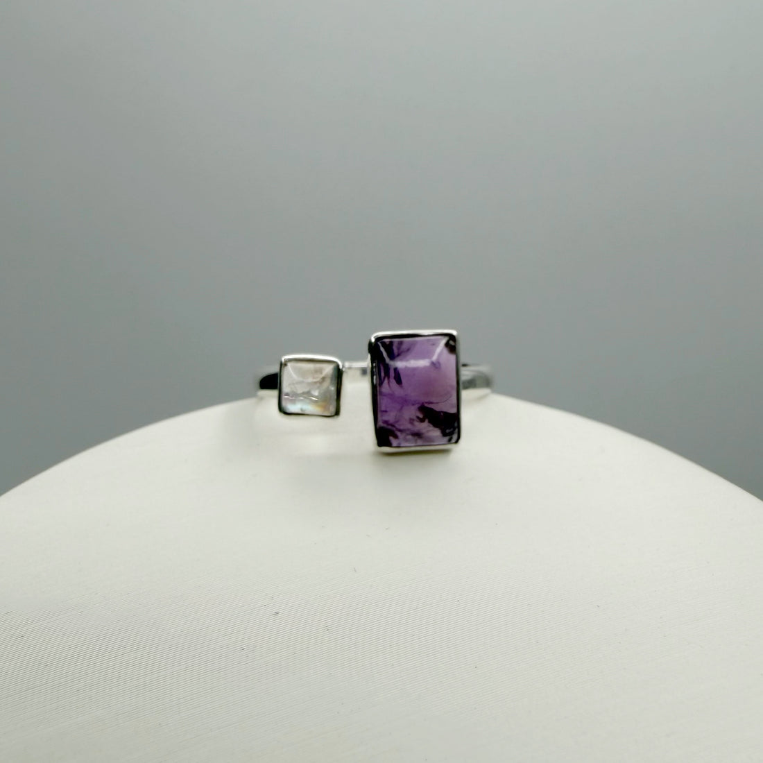 Anello Ametista e Labradorite - Argento 925