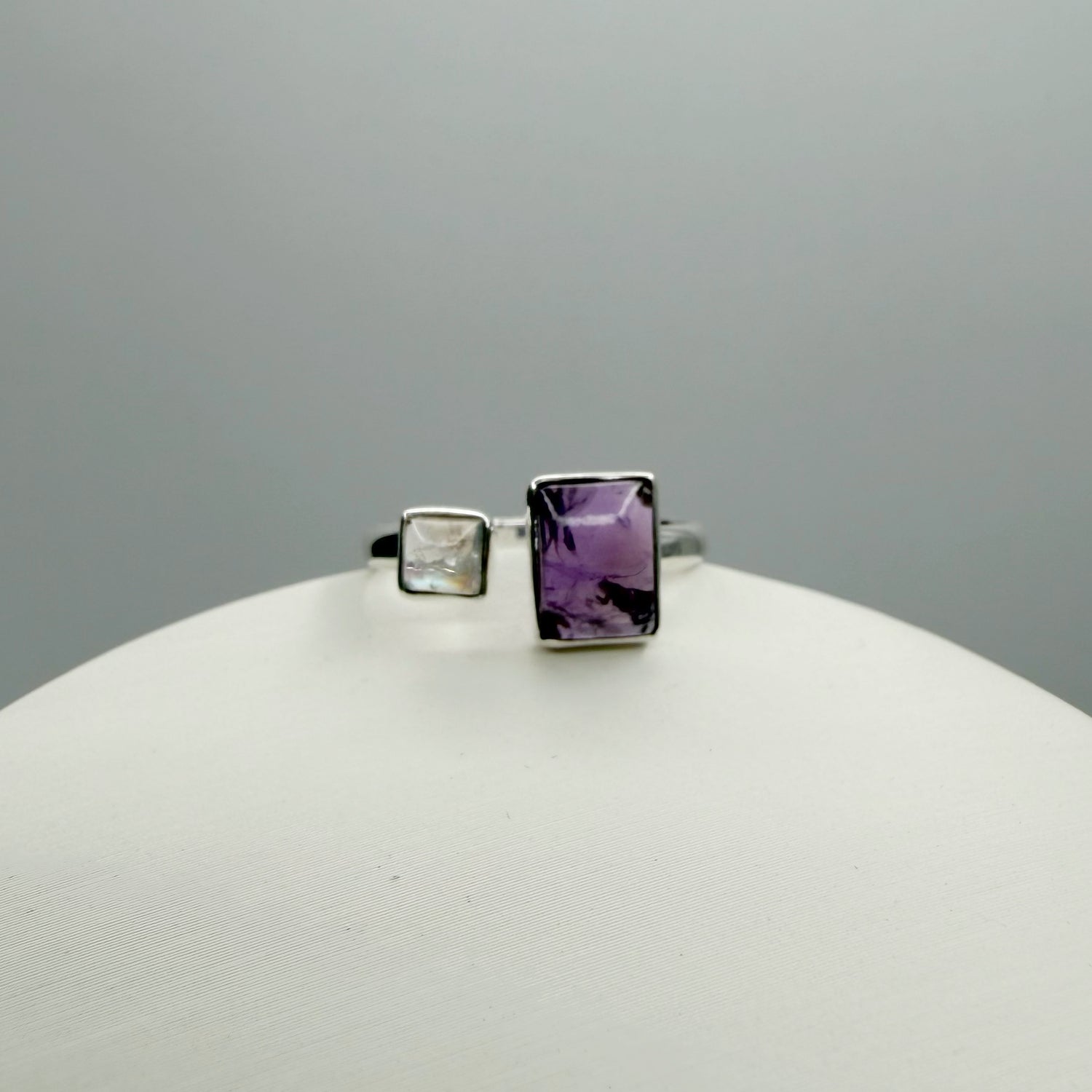 Anello Ametista e Labradorite - Argento 925