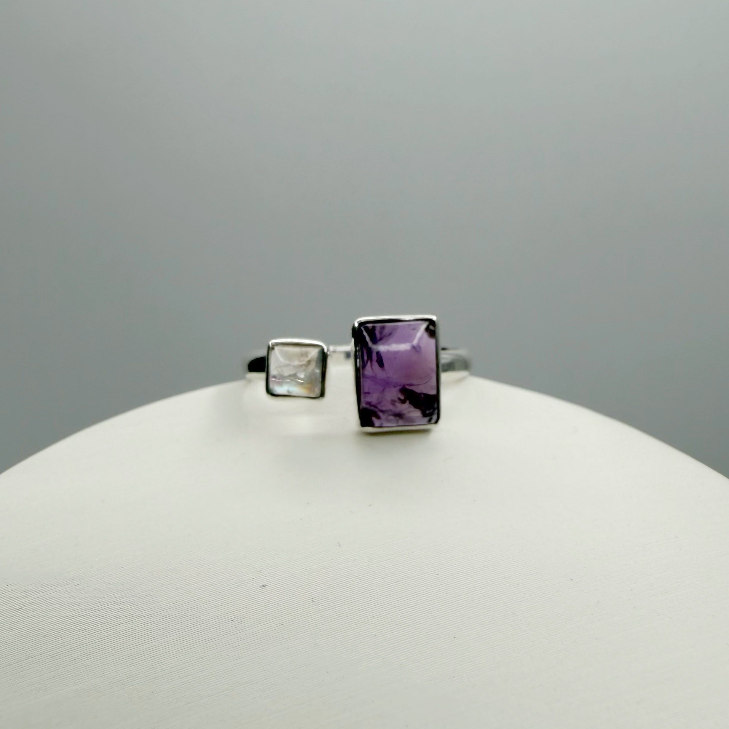 Anello Ametista e Labradorite - Argento 925