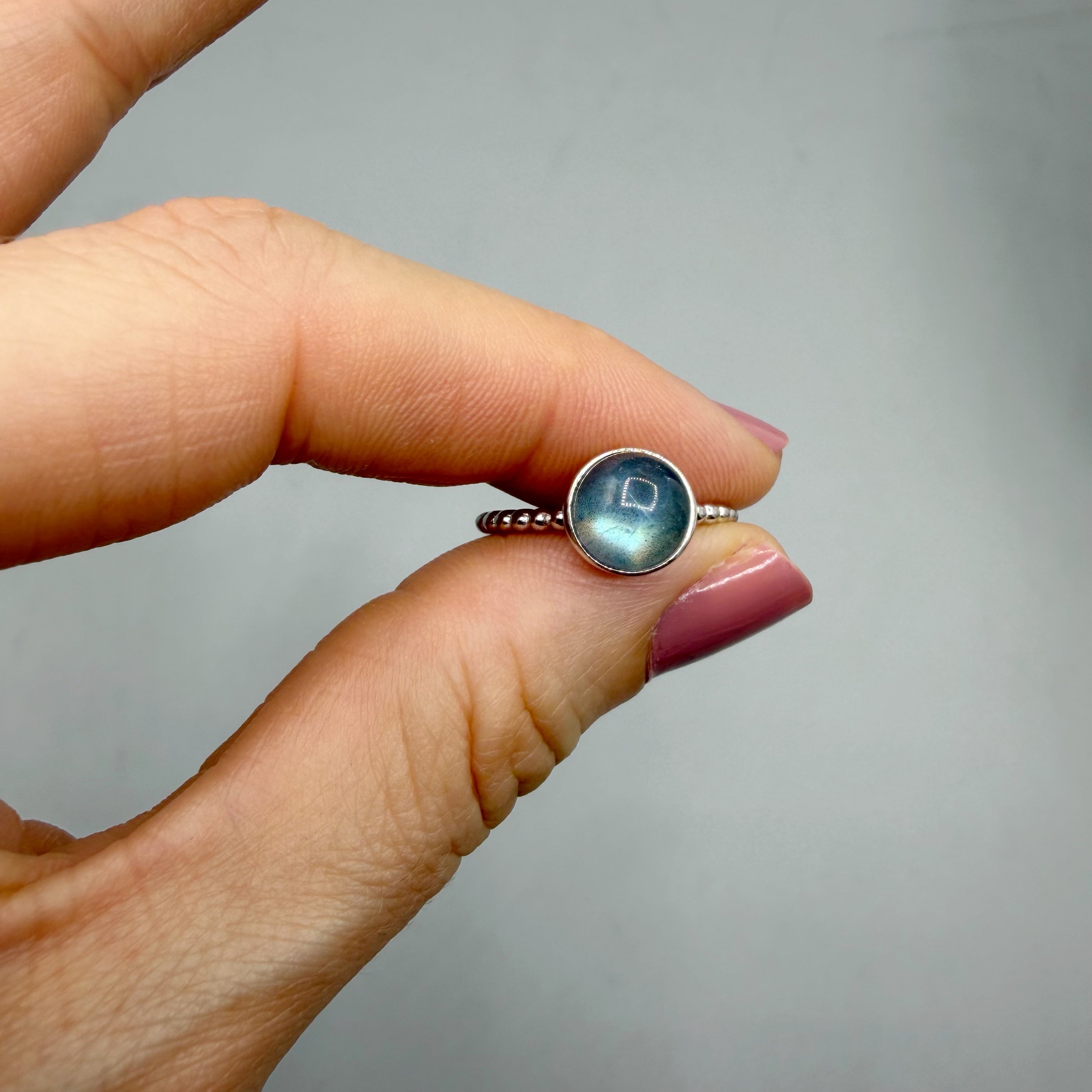 Anello Labradorite Sfera - Argento 925