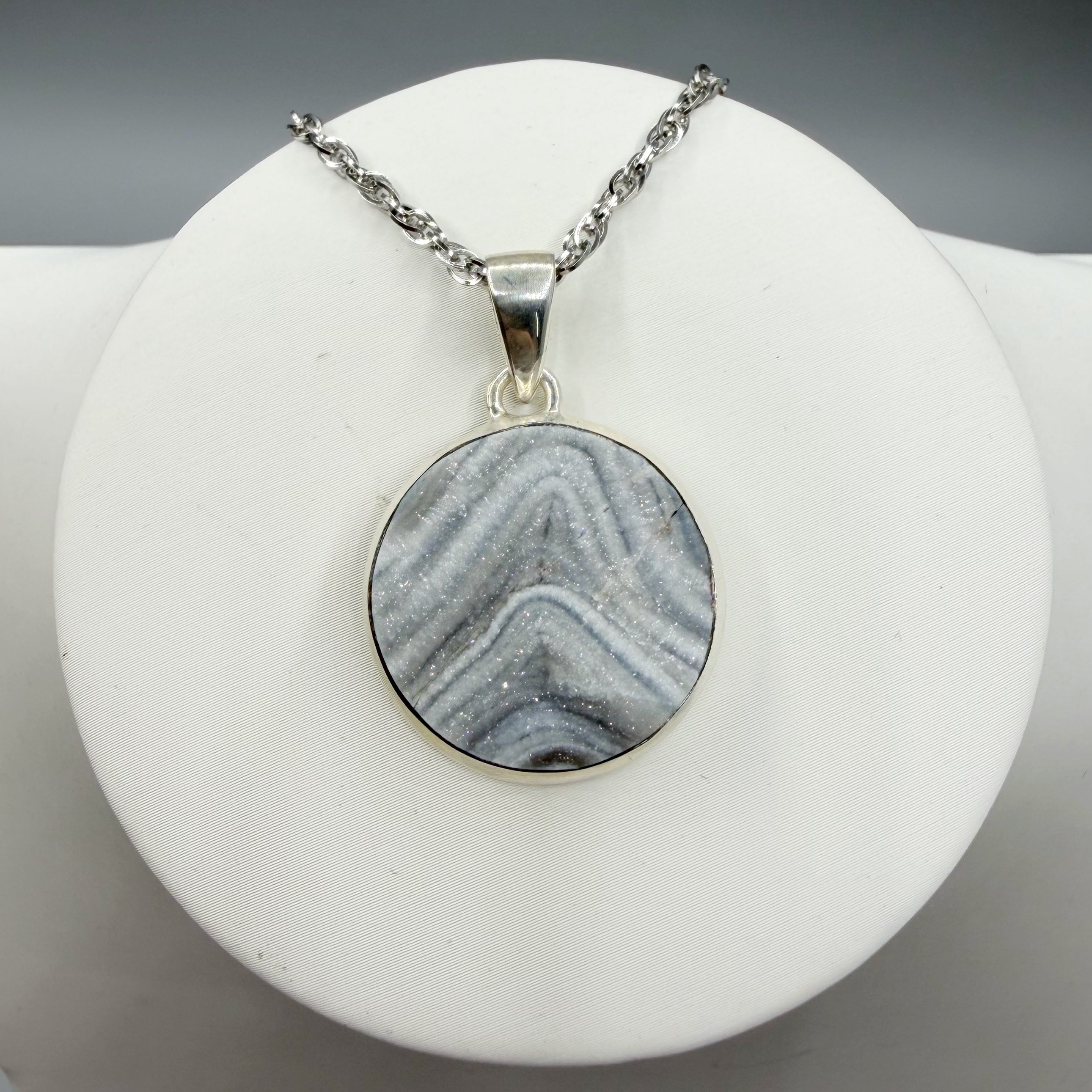 Ciondolo Desert Druzy Argento 925 - Tondo