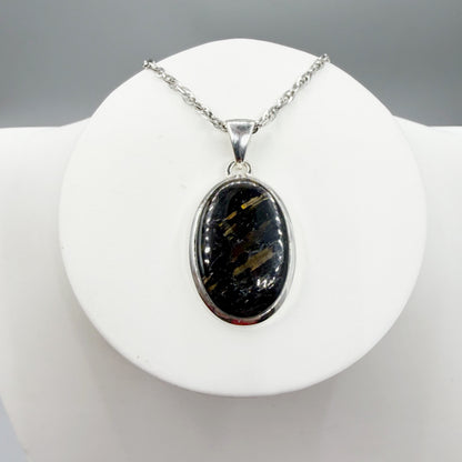 Ciondolo Nuummite Argento 925 - Ovale