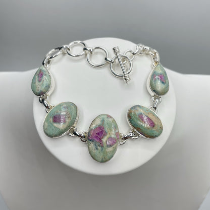 Bracciale Rubino in Fuchsite - Argento 925