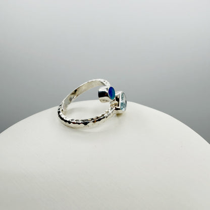 Anello Topazio e Opale Australiano - Argento 925