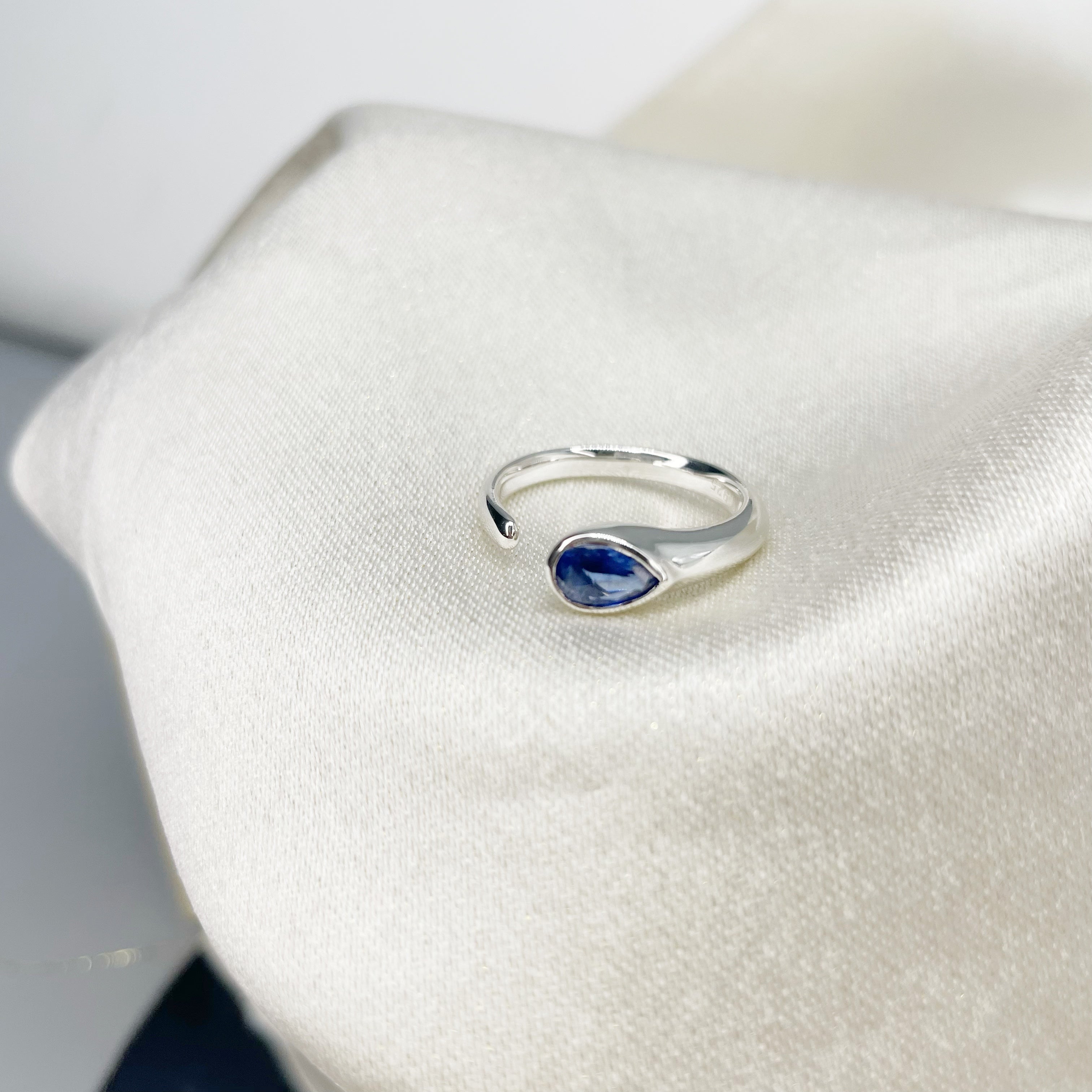 Anello Cianite Goccia - Argento 925