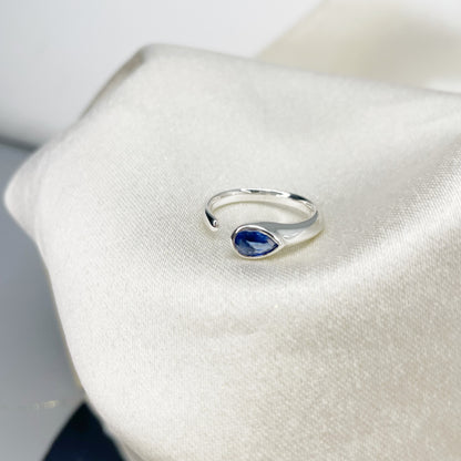 Anello Cianite Goccia - Argento 925
