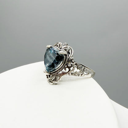 Anello Fluorite Cuore Regale - Argento 925