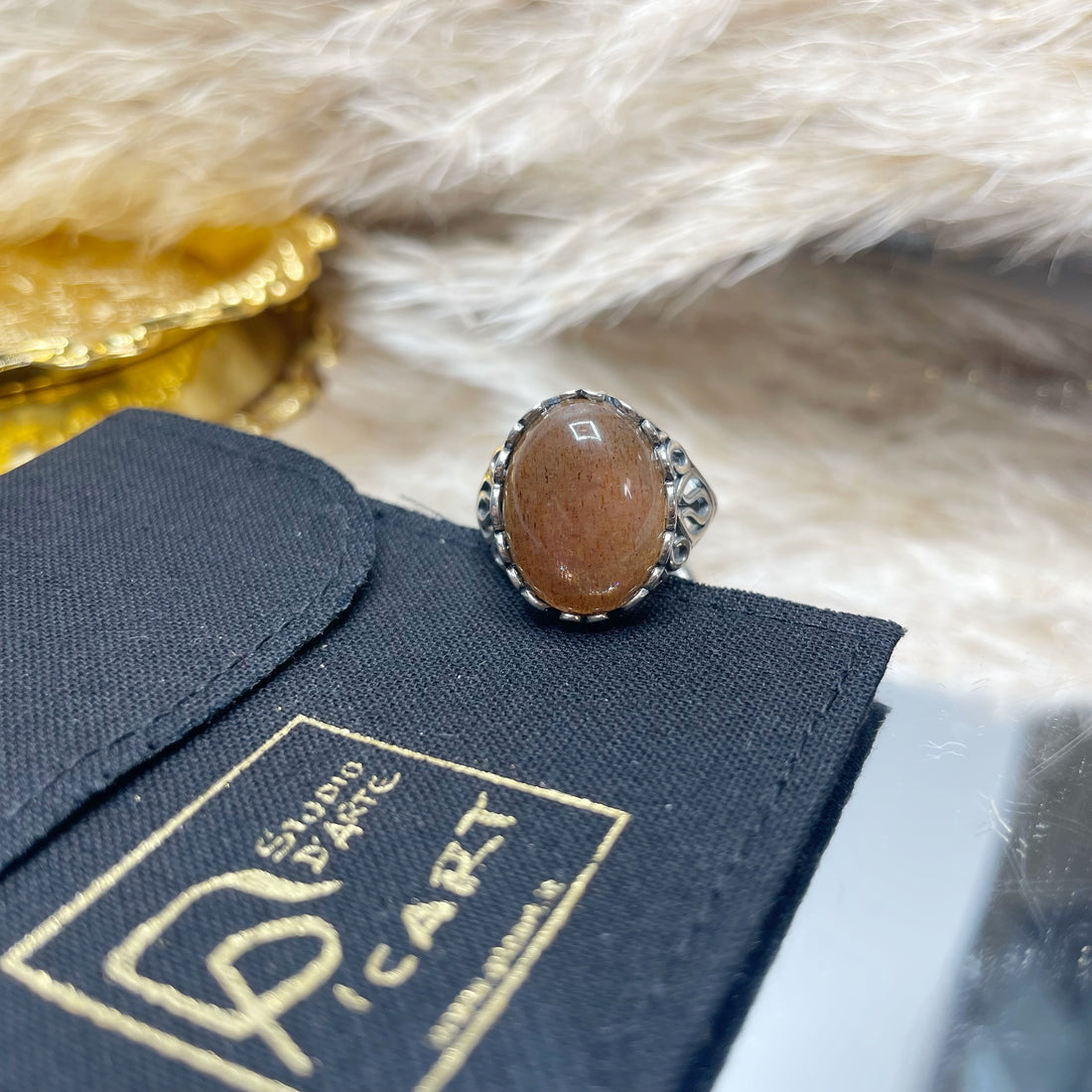 Anello Pietra del Sole e Argento 925