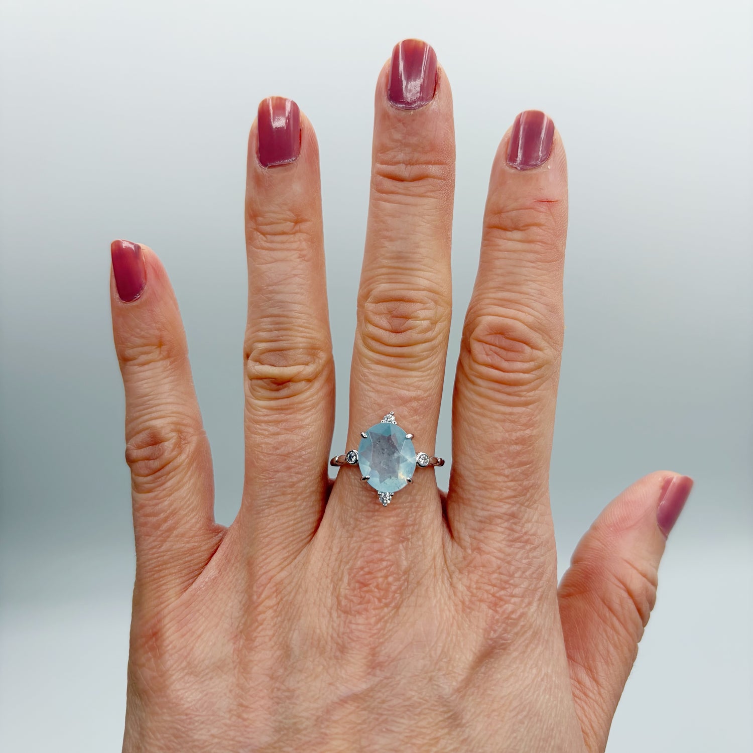 Anello Princess Acquamarina e Argento 925