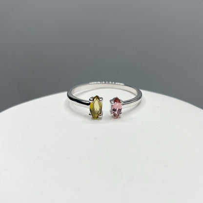 Anello Tormalina Policroma - Argento 925