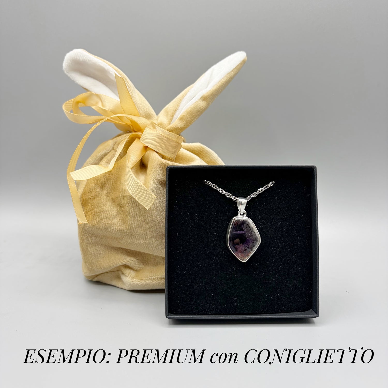 Coniglietto delle Sorprese: confanetto Pasquale con collana