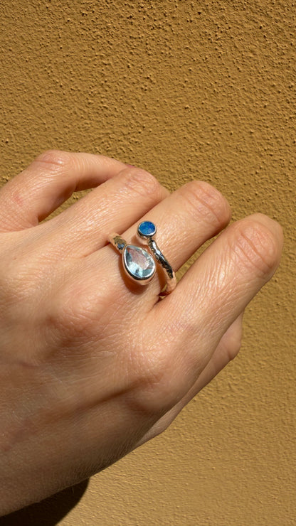 Anello Topazio e Opale Australiano - Argento 925