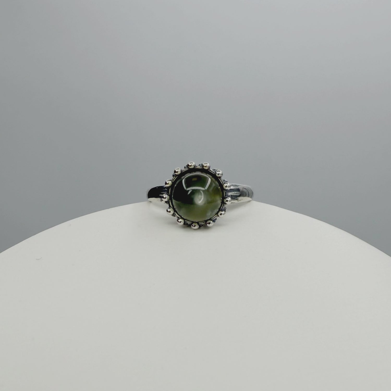 Anello Sfera Prehnite - Argento 925