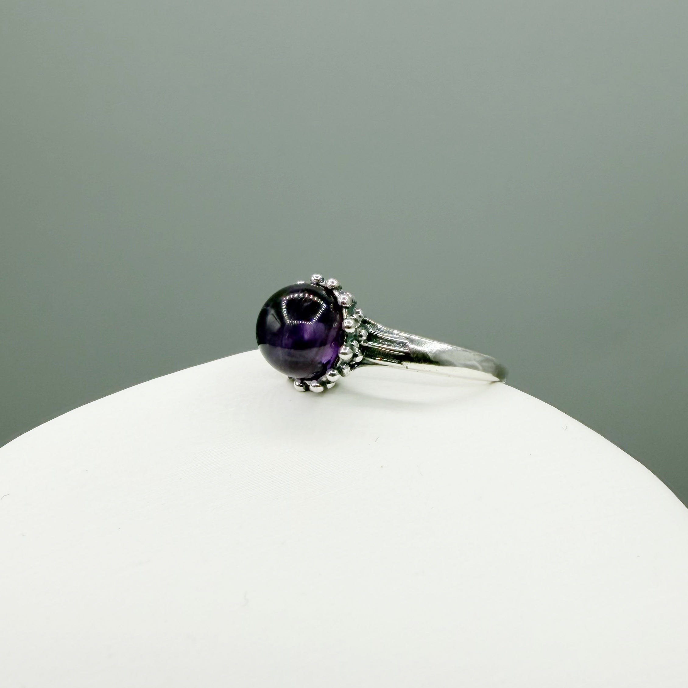Anello Ametista - Argento 925 - Sfera