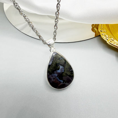Ciondolo Merlinite Mistica e Argento 925 - a Goccia