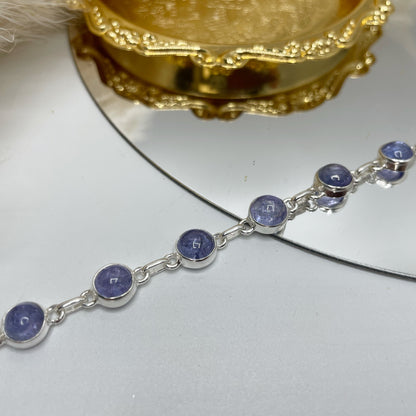 Bracciale Tanzanite e Argento 925 - Tondo